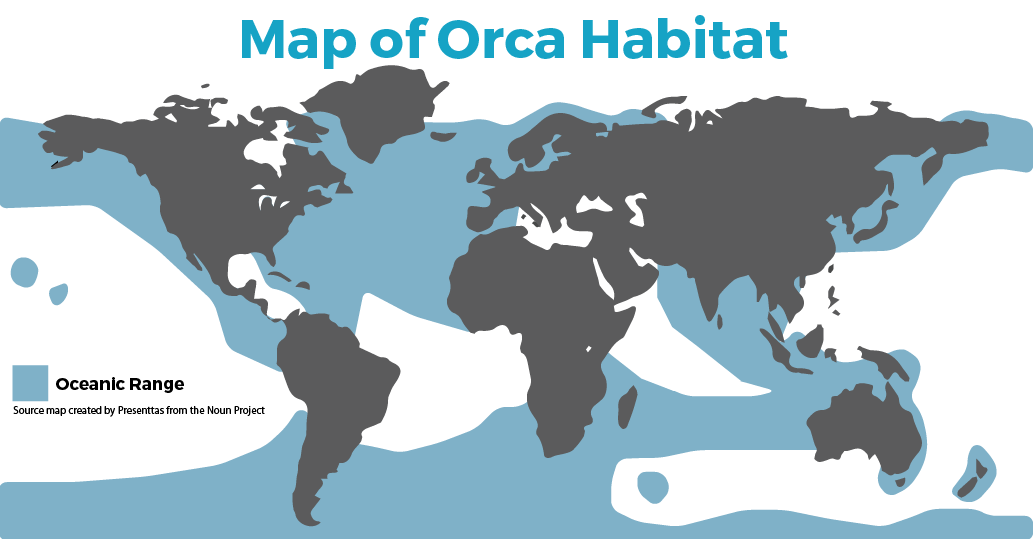 Map of Orca Whale Habitat